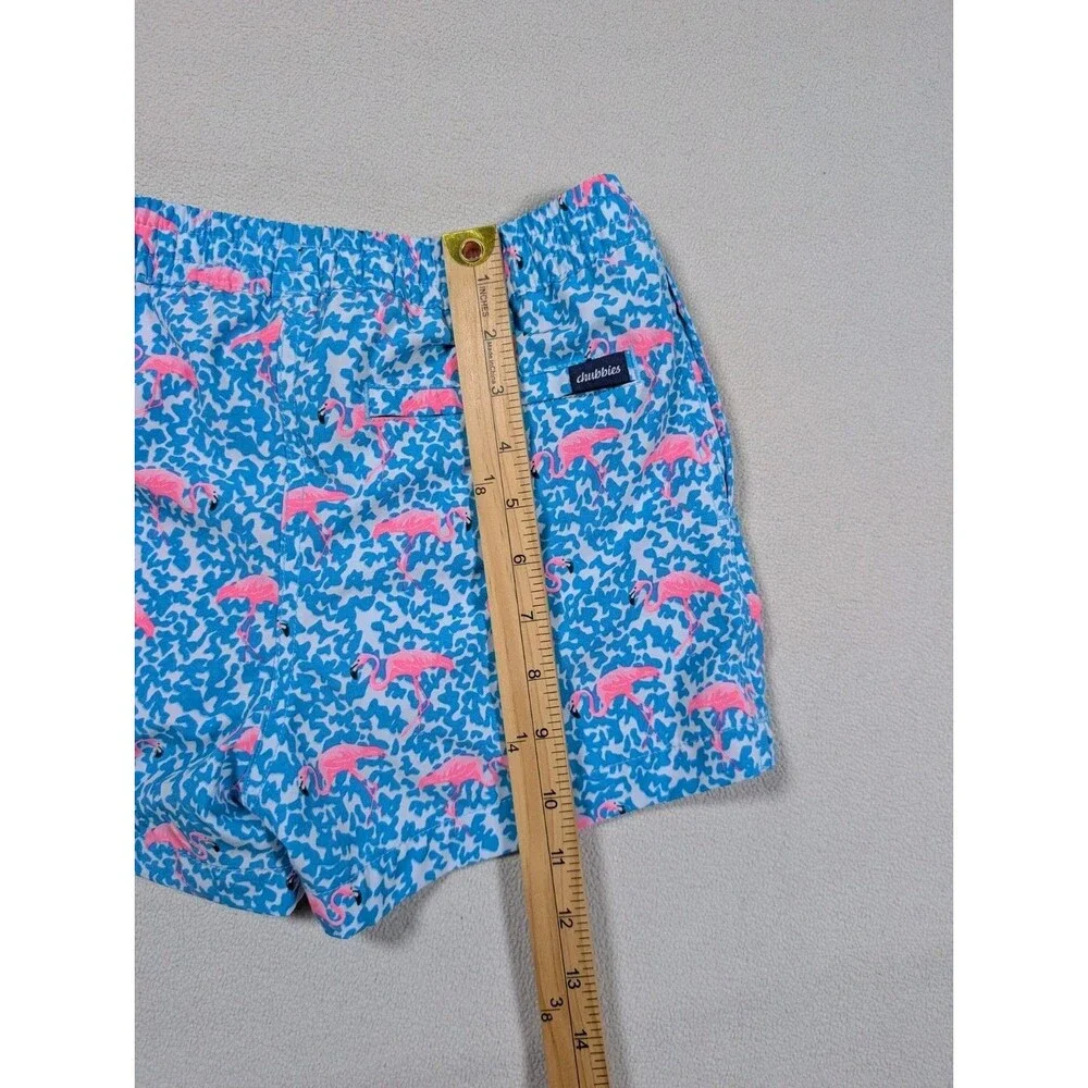 Chubbies The Domingos Are For Flamingos Youth Boys Sz Small 8-9 Swim Trunks Pool